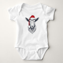 Body Para Bebé Santa Holiday Goat Santa Hat Navidades Goat
