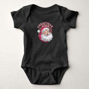 Body Para Bebé Santa Navidad Rosa Vintage Retro