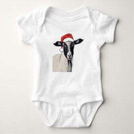 Body Para Bebé Santa Navidades Goat Santa Hat
