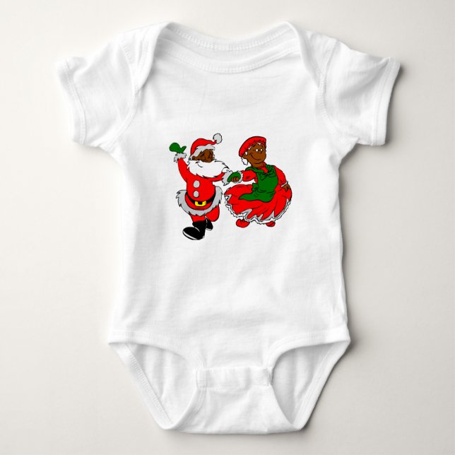 Body Para Bebé santa negra mrs claus (Anverso)