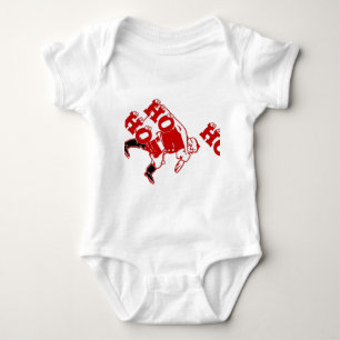 Body Para Bebé Santa Paseando en rojo y blanco Ho Ho Ho Ho Art Pr