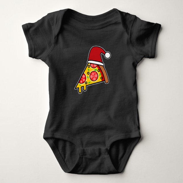 BODY PARA BEBÉ SANTA REBANADA DE PIZZA DIVERTIDA (Anverso)