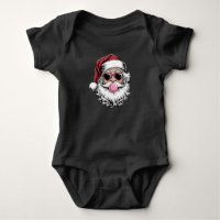 Santa Retro Con Gafas Soplando Burbuja Navidad