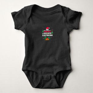 Body Para Bebé Santas Favorite Electrician Christmas Xmas Gift