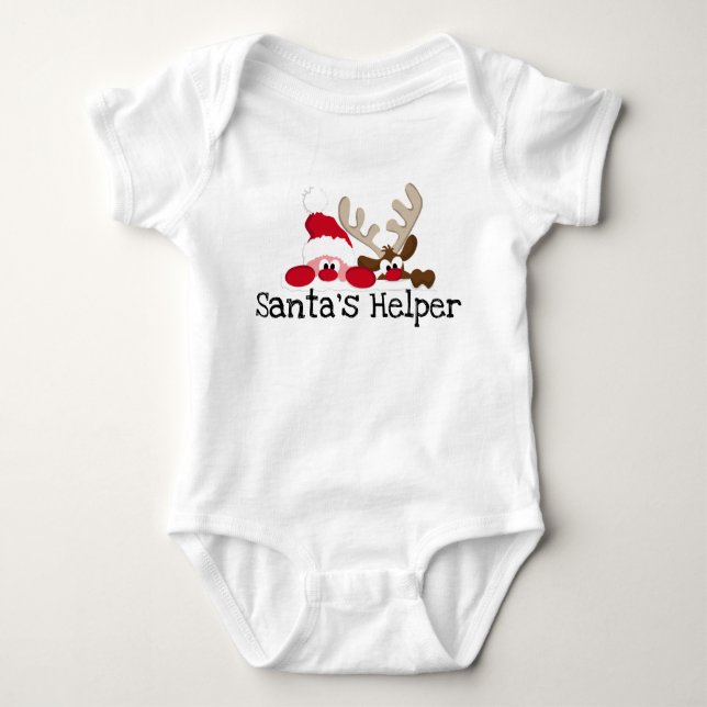 Body Para Bebé Santas Helper (Anverso)