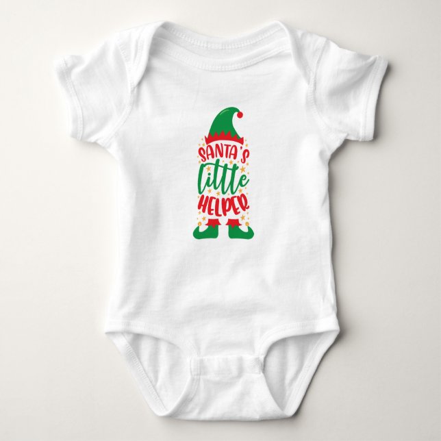 Body Para Bebé Santa's Little Helper (Anverso)