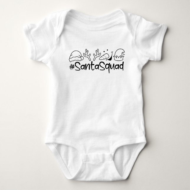 Body Para Bebé SantaSquad Bebé de Navidad (Anverso)