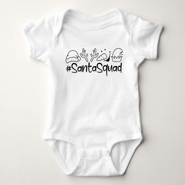 Body Para Bebé SantaSquad Christmas Baby (Anverso)
