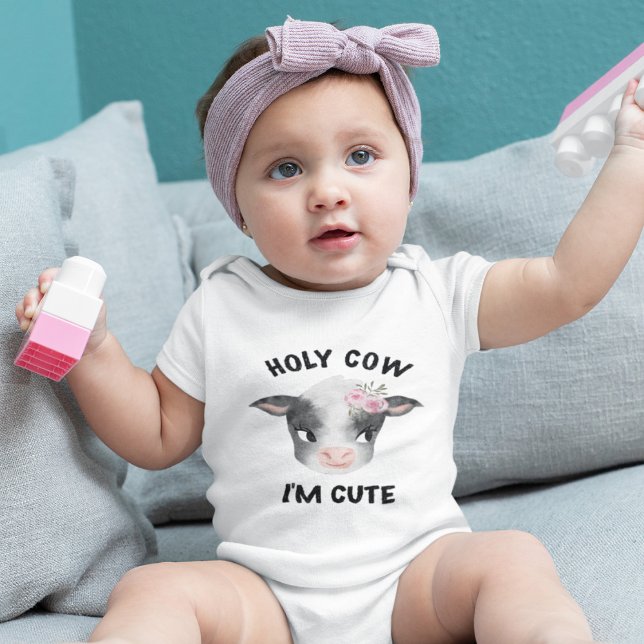 Body Para Bebé Santo Vaca Soy el Chica lindo Baby Bodysuit (Subido por el creador)