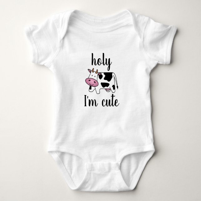 Body Para Bebé Santo Vaca, soy guapo (Anverso)
