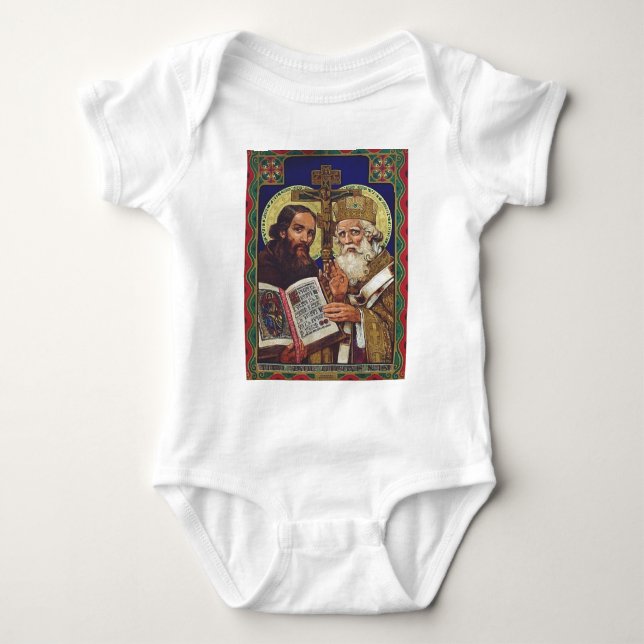 Body Para Bebé Santos Cirilo y Metodio Patrocinadores de Europa (Anverso)