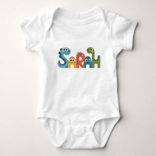 Body Para Bebé Sarah Juego personalizado de bebés de dinosaurios