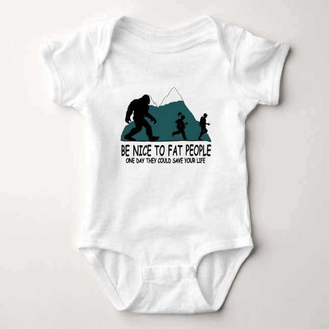 Body Para Bebé Sasquatch divertido (Anverso)