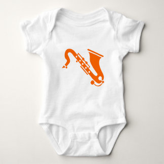 Body Para Bebé Saxofón - Naranja