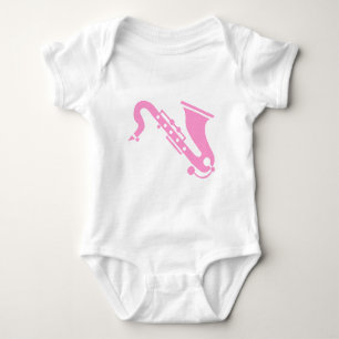 Body Para Bebé Saxofón - Rosa