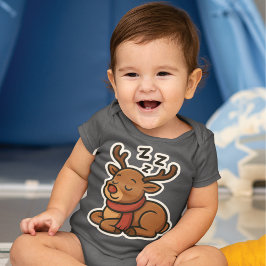 Body Para Bebé Schlafendes Rentier mit Schal