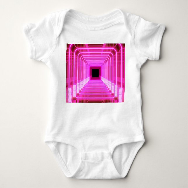 Body Para Bebé Sci-Fi Retro 3D: Ilustracion De Arte Pop (Anverso)