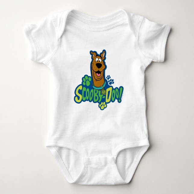 Body Para Bebé Scooby-Doo Paw Print Character Badge (Anverso)