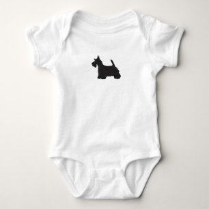 Body Para Bebé Scottie Scottish Terrier Basic Breed SIlhouette