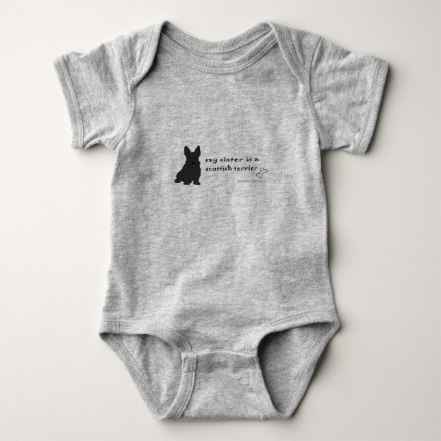 Body Para Bebé scottish terrier (Anverso)