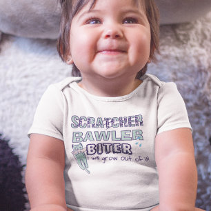 Body Para Bebé Scratcher Bawler Biter con gato y lágrimas