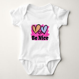 Body Para Bebé Sé Amable Corazones Acuarela