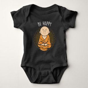 Body Para Bebé Sé feliz, pequeño Buda Mandala Budista