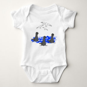 Body Para Bebé Sea Lions Ocean & Seagulls Baby Bodysuit