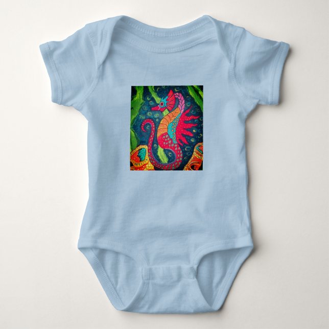 Body Para Bebé Seahorse T-Shirt Baby Bodysuit (Anverso)