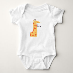 Body Para Bebé Seamos fuertes, pequeña jirafa