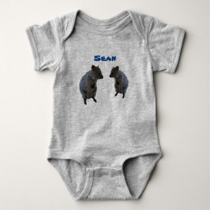 Body Para Bebé Sean nombre con quokkas australianos, Bodysuit de 