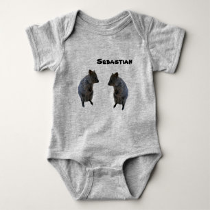 Body Para Bebé Sebastian Nombre Con 2 Aussie Quokka, Baby Bodysui