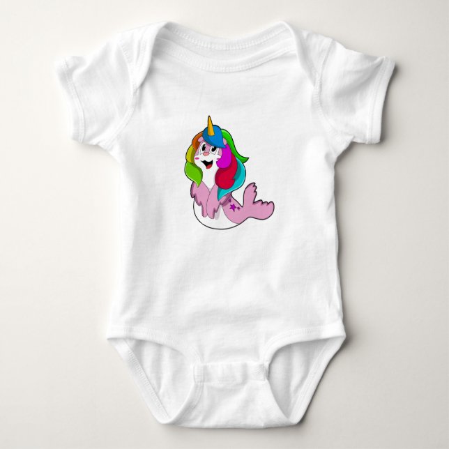 Body Para Bebé Sello como unicornio (Anverso)