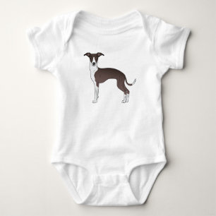 Body Para Bebé Sello Y Ilustracion Blanco Italiano Greyhound Dog
