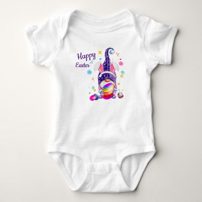 Body Para Bebé Semana Santa Bunny Gnome Baby Bodysuit (Anverso)