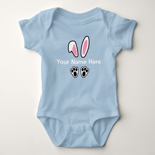 Body Para Bebé Semana Santa Conejo Orezas Bebés Traje Bodysuit (Anverso)