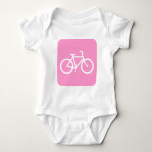 Body Para Bebé Señal de Bicicleta - Rosa