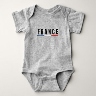 Body Para Bebé Sencilla modernidad Francia Letra francesa roja so