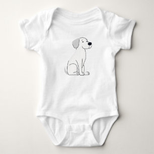 Body Para Bebé Sencillo dibujo de perro de cachorro, sentado de p