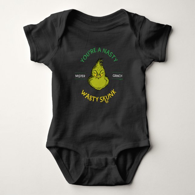 Body Para Bebé Señor Grinch | Eres un Zorrillo Asqueroso (Anverso)