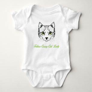 Body Para Bebé Señora loca futura Baby Bodysuit del gato con la