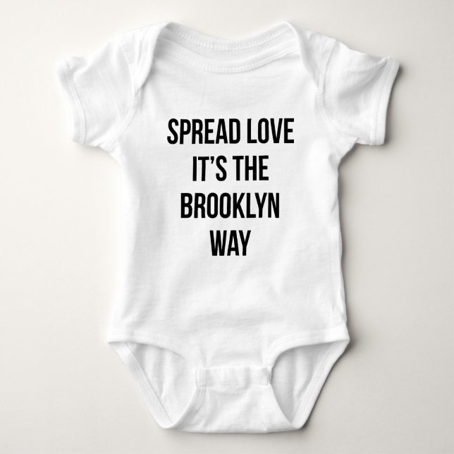 Body Para Bebé Separe el amor que es la manera de Brooklyn (Anverso)