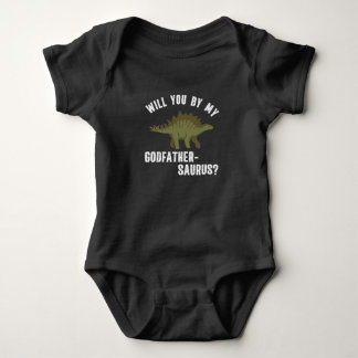 Body Para Bebé ¿Serás mi padrino divertido dinosaurio