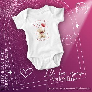 Body Para Bebé "Seré tu San Valentín" Bodysuit Osito Bebé