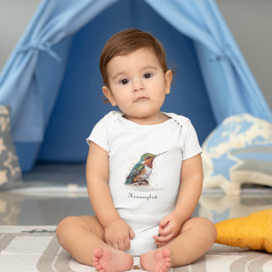 Body Para Bebé Serenata de Colibrí Embellada, personalizado