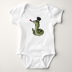 Body Para Bebé Serpiente como caballero y sombrero