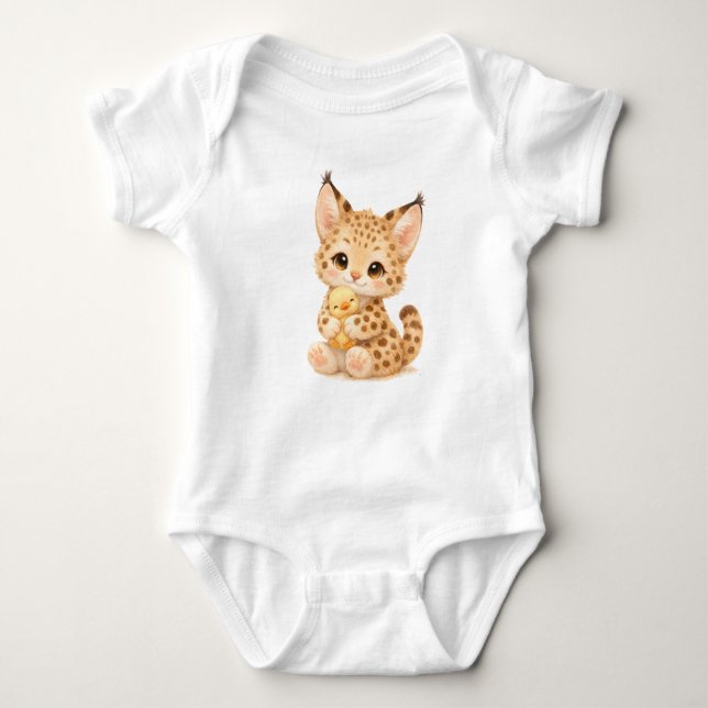 Body Para Bebé Serval Baby Bodysuit – Cute Spotted Wild Cat 🐆 (Anverso)