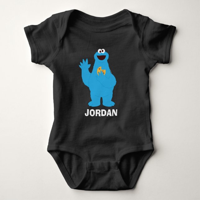 Body Para Bebé Sesame Street | Personalized Cookie Monster (Anverso)