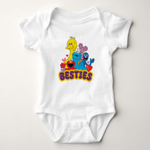 Body Para Bebé Sesame Street Valentine Besties