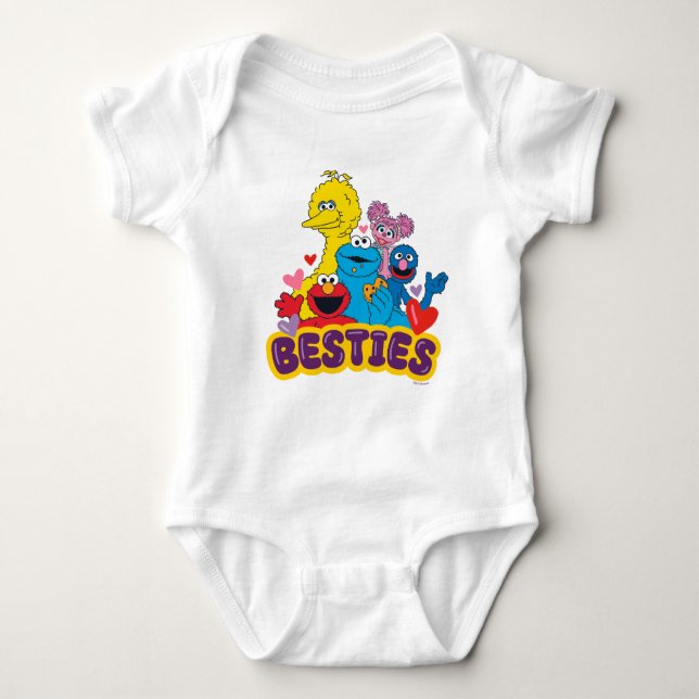 Body Para Bebé Sesame Street Valentine Besties (Anverso)